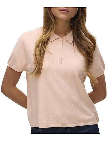 Vero moda lenny bruine polo voor dames