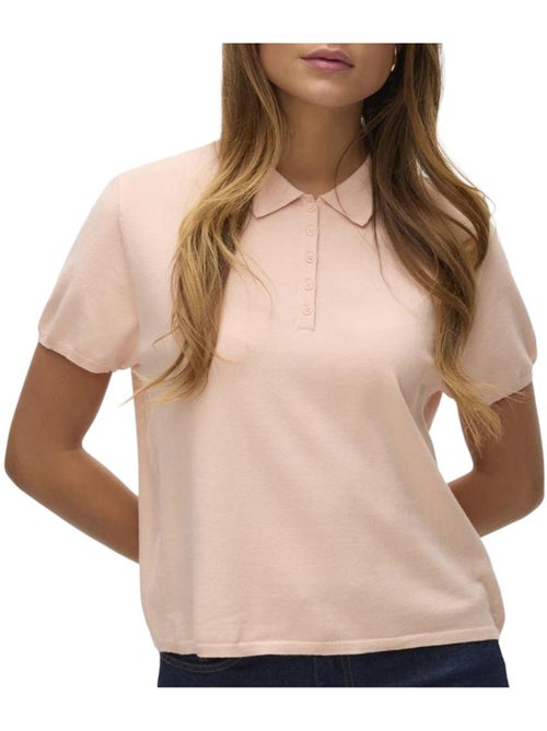 Vero moda lenny roze polo voor dames - Kiabi