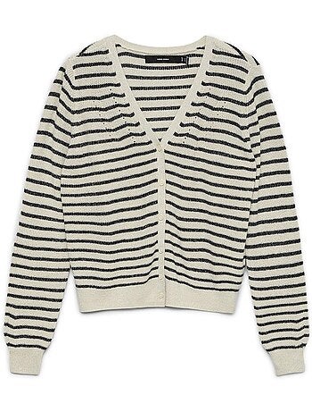 Vero moda lexshine dames gilet beige/zwart