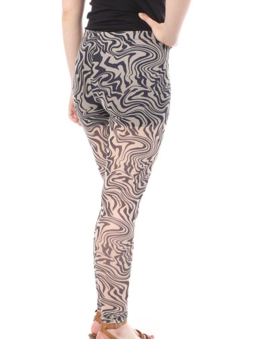 Vero Moda Lia Legging met Print Zwart/Ecru - Kiabi Vero Moda Lia Legging met Print Zwart/Ecru - Kiabi