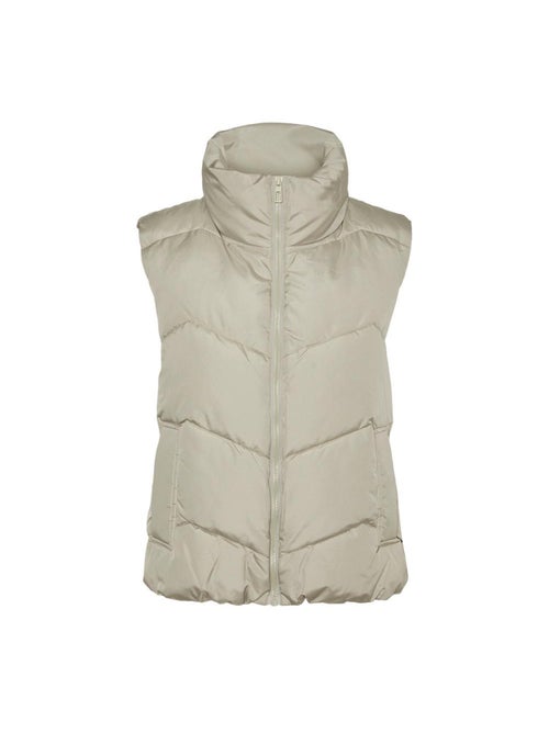 Vero Moda Ligaeva Beige Dames Bodywarmer - Kiabi Vero Moda Ligaeva Beige Dames Bodywarmer - Kiabi