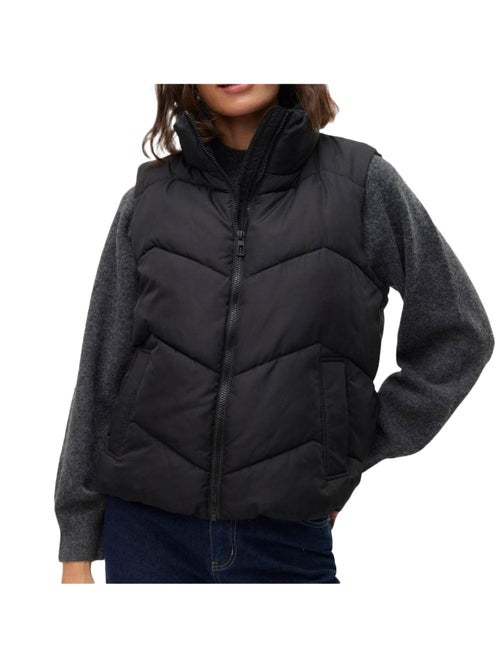 Vero Moda Ligaeva Zwarte Dames Bodywarmer Mouwloos - Kiabi Vero Moda Ligaeva Zwarte Dames Bodywarmer Mouwloos - Kiabi