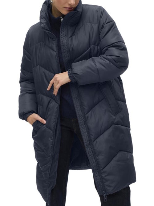 Vero Moda Ligarios Dames Gewatteerde Jas Donkerblauw - Kiabi Vero Moda Ligarios Dames Gewatteerde Jas Donkerblauw - Kiabi