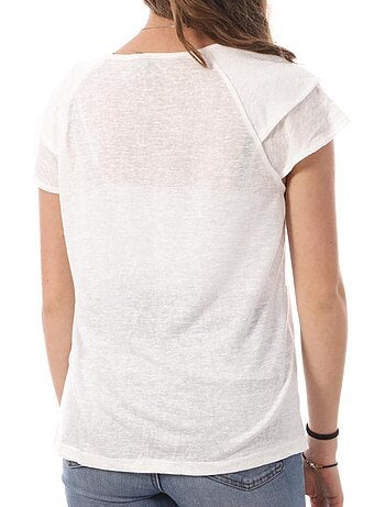 Vero moda lina wit dames t-shirt