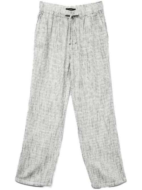 Vero Moda Line Zwart/Wit Linnen Dames Pantalon - Kiabi Vero Moda Line Zwart/Wit Linnen Dames Pantalon - Kiabi