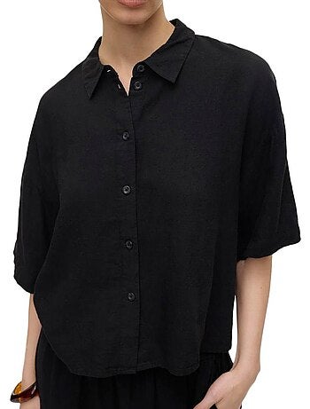 Vero moda linn zwarte damesblouse