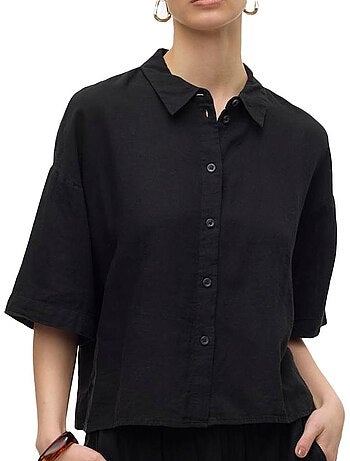 Vero moda linn zwarte damesblouse