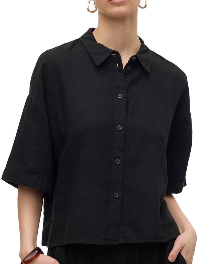 Vero Moda Linn Zwarte Damesblouse Zwart - Kiabi