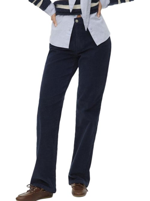 Vero Moda Lisa Dames Corduroy Broek Marineblauw - Kiabi Vero Moda Lisa Dames Corduroy Broek Marineblauw - Kiabi