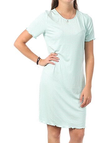 Vero moda madi jill dames jurk turquoise met patroon