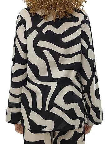 Vero moda magnete dames blouse zwart/beige