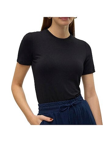 Vero moda malberte beige t-shirt voor dames