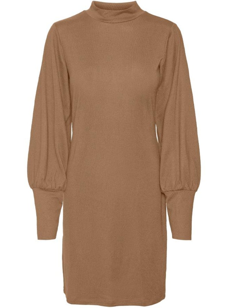 Vero Moda Malena Bruine Jurk voor Dames Cappuccinobruin - Kiabi