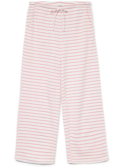 Vero Moda Malma Dames Gestreepte Broek Wit/Roze - Kiabi Vero Moda Malma Dames Gestreepte Broek Wit/Roze - Kiabi