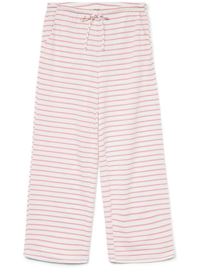 Vero Moda Malma Dames Gestreepte Broek Wit/Roze Roze - Kiabi