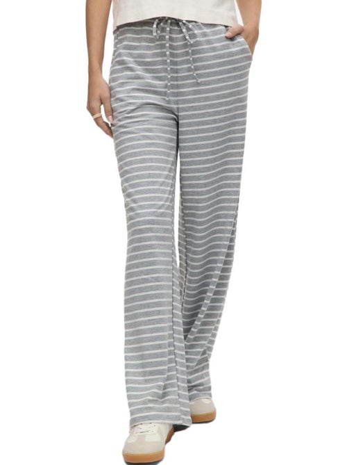 Vero Moda Malma Gestreepte Grijze Damespantalon - Kiabi Vero Moda Malma Gestreepte Grijze Damespantalon - Kiabi