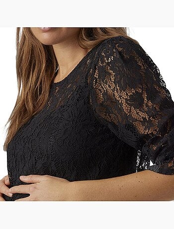 Vero moda mama kanten top zwart zwangerschap t-shirt