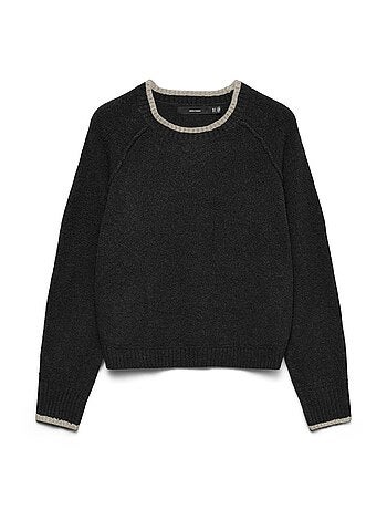 Vero moda maquarius dames trui ecru met raglanmouwen