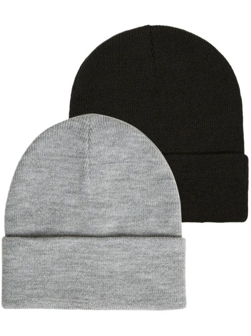 Vero Moda Maran Dames Muts - Zwart/Grijs (2-pack) - Kiabi Vero Moda Maran Dames Muts - Zwart/Grijs (2-pack) - Kiabi