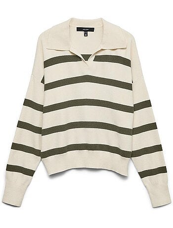 Vero moda maria dames trui beige/kaki