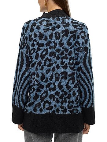 Vero moda mars dames trui zwart/blauw