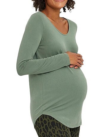Vero moda maternity filli zwangerschap t-shirt groen dames