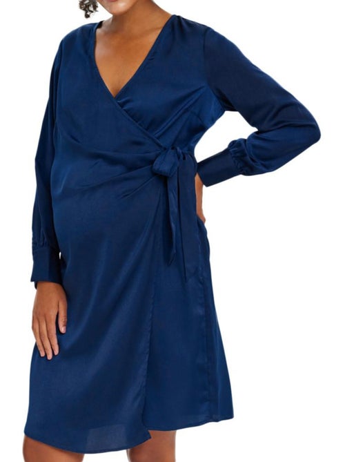Vero Moda Maternity Isa Zwangerschapsjurk Blauw - Kiabi Vero Moda Maternity Isa Zwangerschapsjurk Blauw - Kiabi