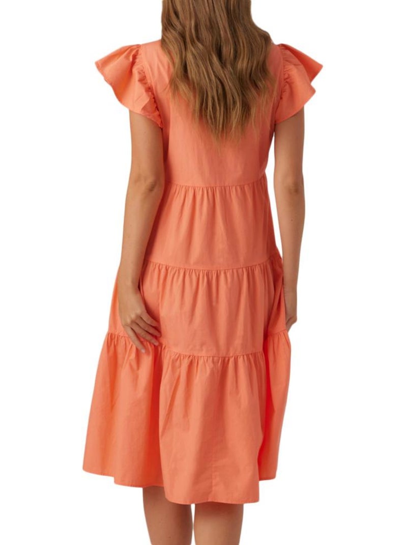 Vero Moda Maternity Jarlotte Koraal Zwangerschapsjurk voor Dames Roze - Kiabi