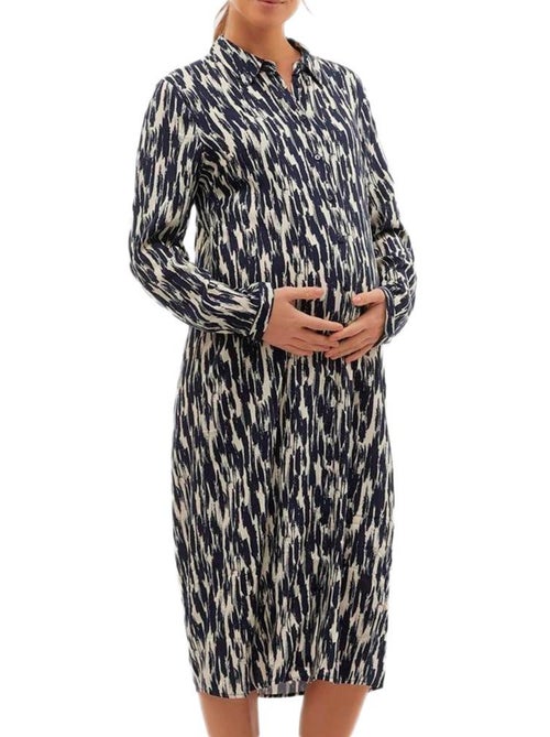 Vero Moda Maternity Joy Zwart/Ecru Zwangerschapsjurk - Kiabi Vero Moda Maternity Joy Zwart/Ecru Zwangerschapsjurk - Kiabi