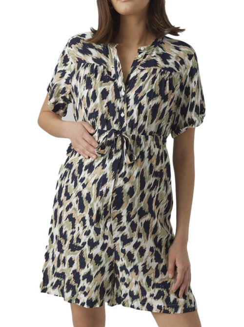 Vero Moda Maternity Menny Zwangerschaps Playsuit Groen/Marine - Kiabi Vero Moda Maternity Menny Zwangerschaps Playsuit Groen/Marine - Kiabi
