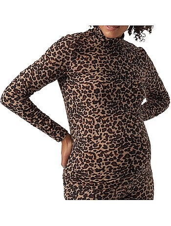 Vero moda maternity mina zwangerschaps t-shirt bruin dames