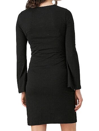 Vero moda maternity zwarte zwangerschapsjurk met uitlopende rok