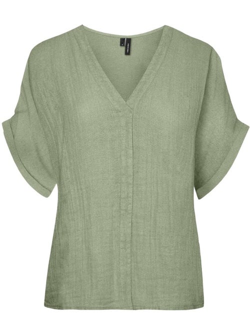 Vero Moda Mathilda Groen T-shirt voor Dames - Kiabi Vero Moda Mathilda Groen T-shirt voor Dames - Kiabi