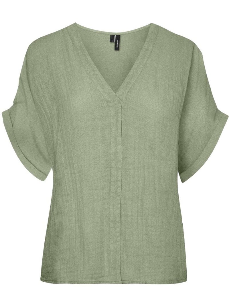 Vero Moda Mathilda Groen T-shirt voor Dames Groen - Kiabi