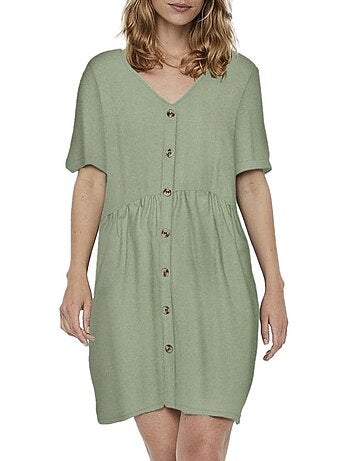 Vero moda mathilda groene jurk voor dames