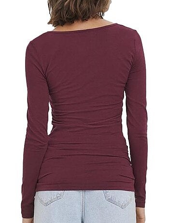 Vero moda maxi my ls soft t-shirt voor dames - bruin