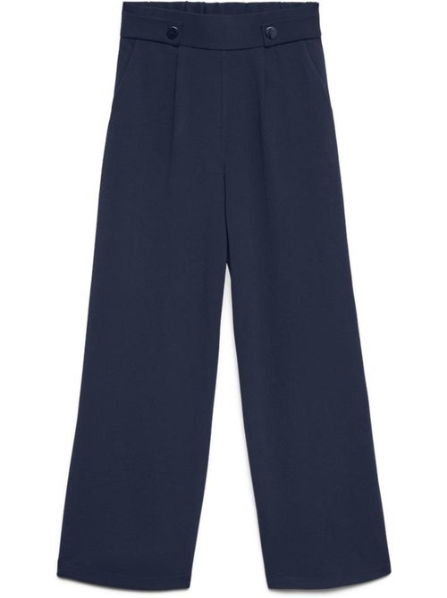 Vero Moda May Dames Pantalon met Knopen - Marineblauw - Kiabi Vero Moda May Dames Pantalon met Knopen - Marineblauw - Kiabi