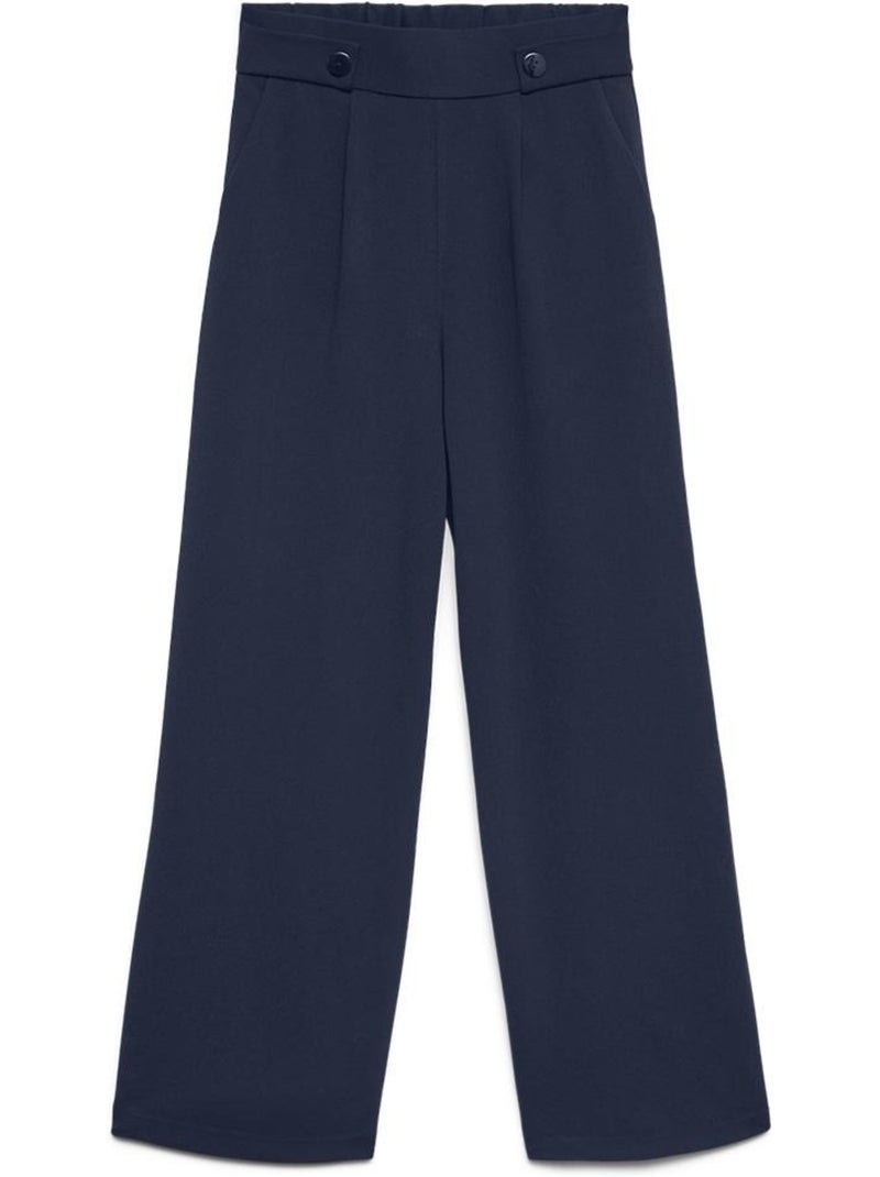 Vero moda may dames pantalon met knopen - marineblauw Marineblauw - Kiabi