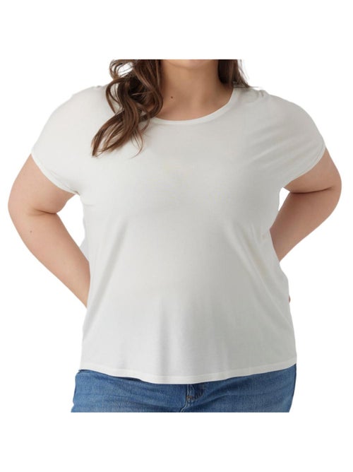 Vero Moda Maya Wit T-shirt voor Dames - Kiabi Vero Moda Maya Wit T-shirt voor Dames - Kiabi