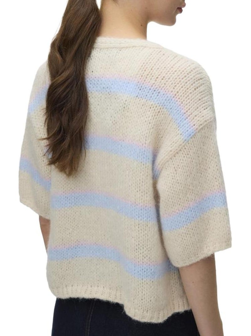 Vero moda maybe dames gilet geel/blauw Geel - Kiabi
