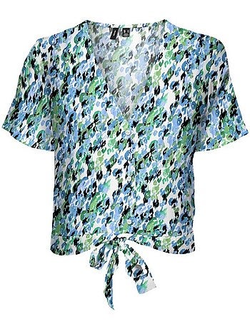 Vero moda measy beige top met print voor dames