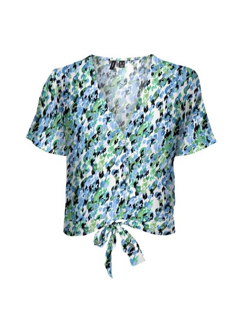 Vero Moda Measy Blauwe Top met Print voor Dames - Kiabi Vero Moda Measy Blauwe Top met Print voor Dames - Kiabi