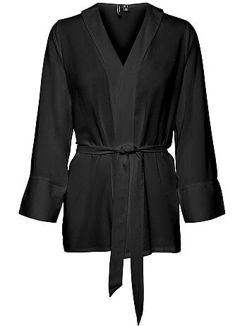Vero moda measy zwarte kimono voor dames