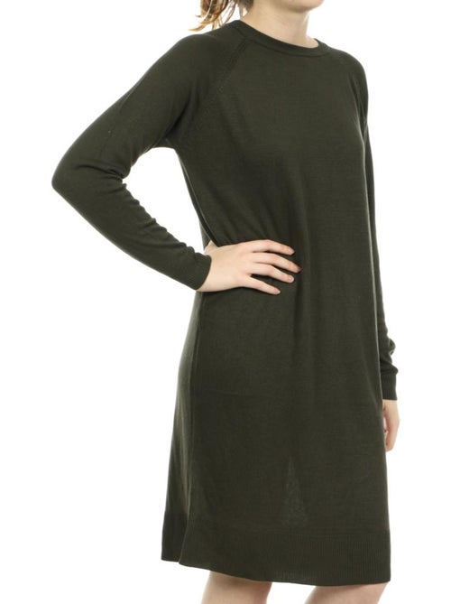 Vero Moda Meghan Kakikleurige Gebreide Jurk voor Dames - Kiabi Vero Moda Meghan Kakikleurige Gebreide Jurk voor Dames - Kiabi
