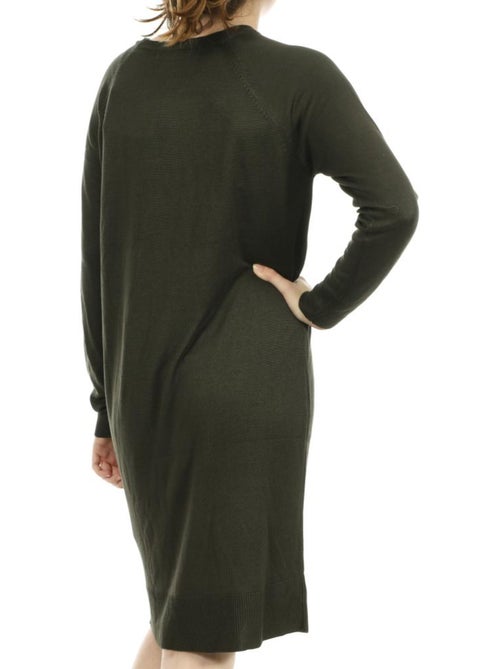 Vero Moda Meghan Kakikleurige Gebreide Jurk voor Dames - Kiabi Vero Moda Meghan Kakikleurige Gebreide Jurk voor Dames - Kiabi