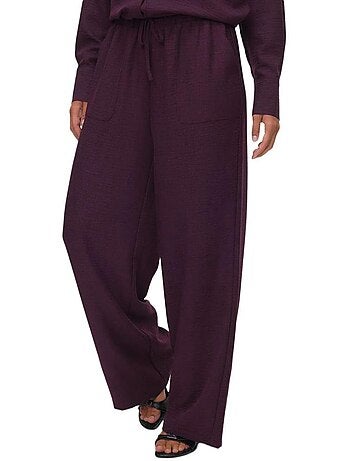 Vero moda melaney dames soepele pruimkleurige pantalon