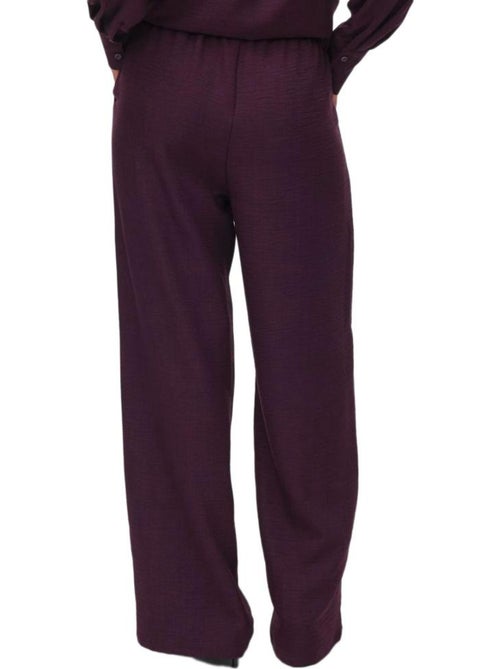 Vero Moda Melaney Dames Soepele Pruimkleurige Pantalon - Kiabi Vero Moda Melaney Dames Soepele Pruimkleurige Pantalon - Kiabi