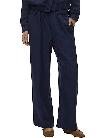 Vero moda melaneyss dames marineblauwe soepele pantalon