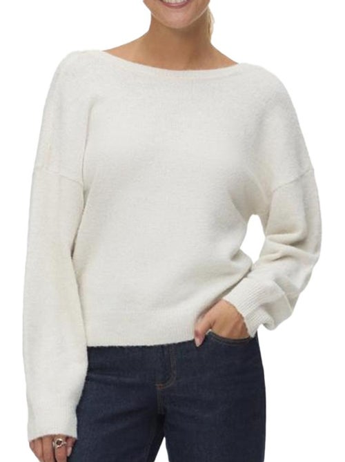 Vero Moda Mellie Witte Trui voor Dames - Kiabi Vero Moda Mellie Witte Trui voor Dames - Kiabi