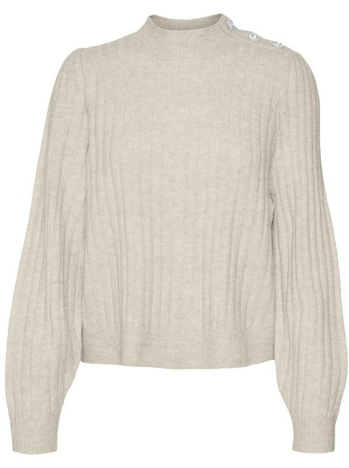 Vero Moda Melya Beige Dames Trui - Kiabi Vero Moda Melya Beige Dames Trui - Kiabi
